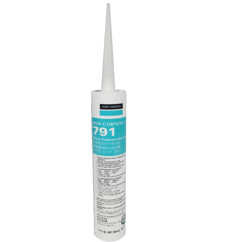 Cartucho de sellador silicón Dow Corning 791 de curado neutro para fachadas